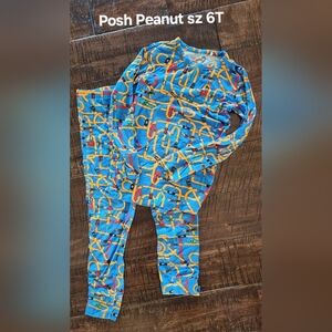 Posh Peanut Hot Wheels Pajama Set sz 6T